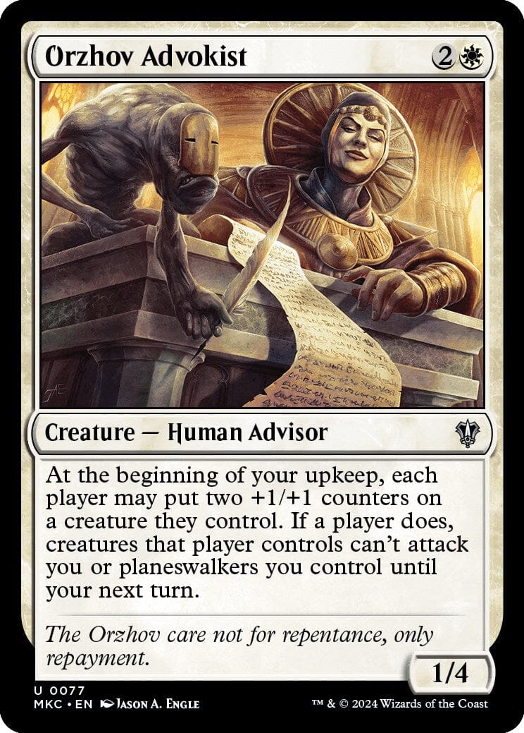 Orzhov Advokist [Murders at Karlov Manor Commander] MTG Single Magic: The Gathering  | Multizone: Comics And Games