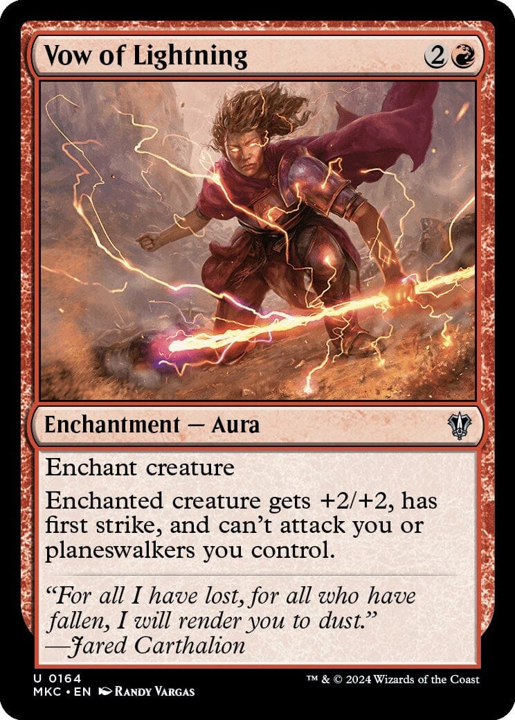 Vow of Lightning [Murders at Karlov Manor Commander] MTG Single Magic: The Gathering  | Multizone: Comics And Games