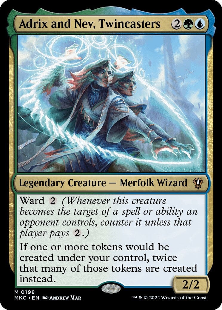 Adrix and Nev, Twincasters [Murders at Karlov Manor Commander] MTG Single Magic: The Gathering  | Multizone: Comics And Games