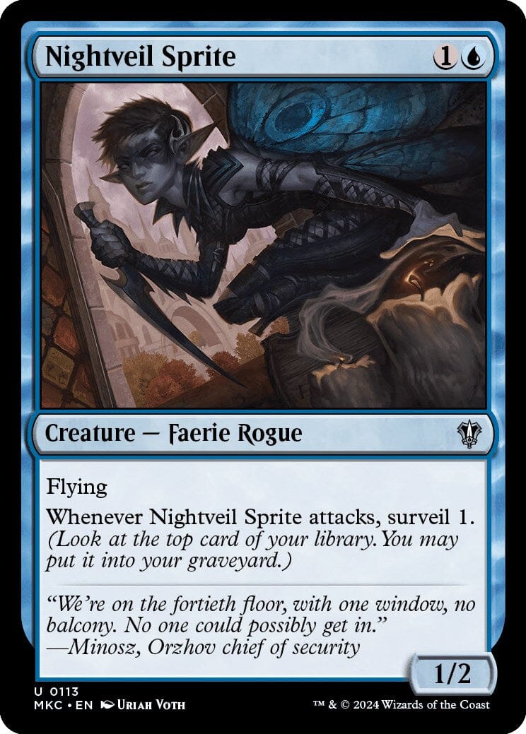 Nightveil Sprite [Murders at Karlov Manor Commander] MTG Single Magic: The Gathering  | Multizone: Comics And Games
