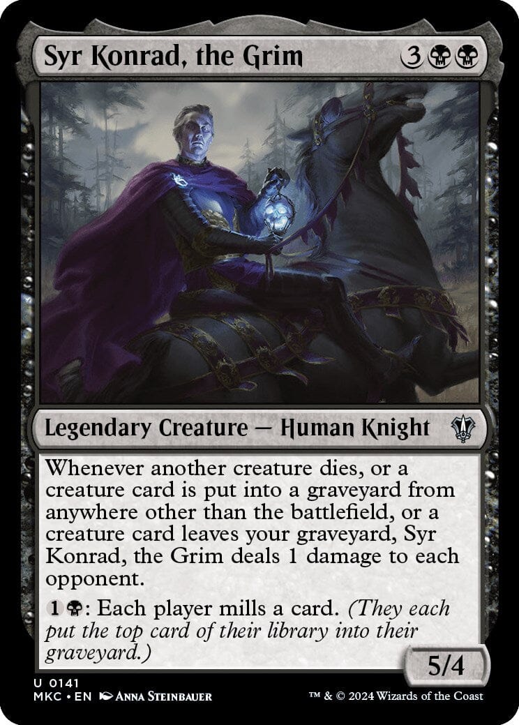 Syr Konrad, the Grim [Murders at Karlov Manor Commander] MTG Single Magic: The Gathering  | Multizone: Comics And Games
