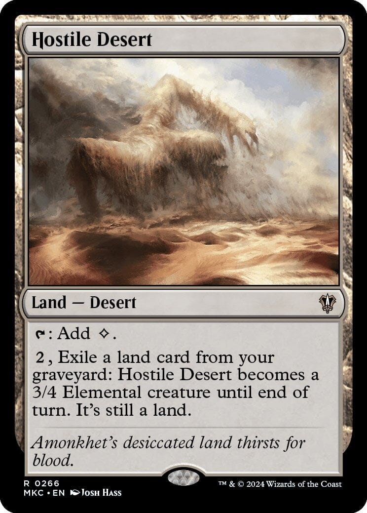 Hostile Desert [Murders at Karlov Manor Commander] MTG Single Magic: The Gathering  | Multizone: Comics And Games