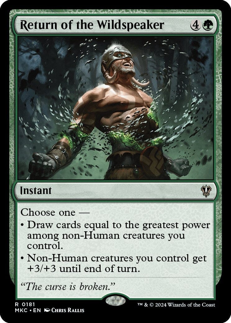 Return of the Wildspeaker [Murders at Karlov Manor Commander] MTG Single Magic: The Gathering  | Multizone: Comics And Games