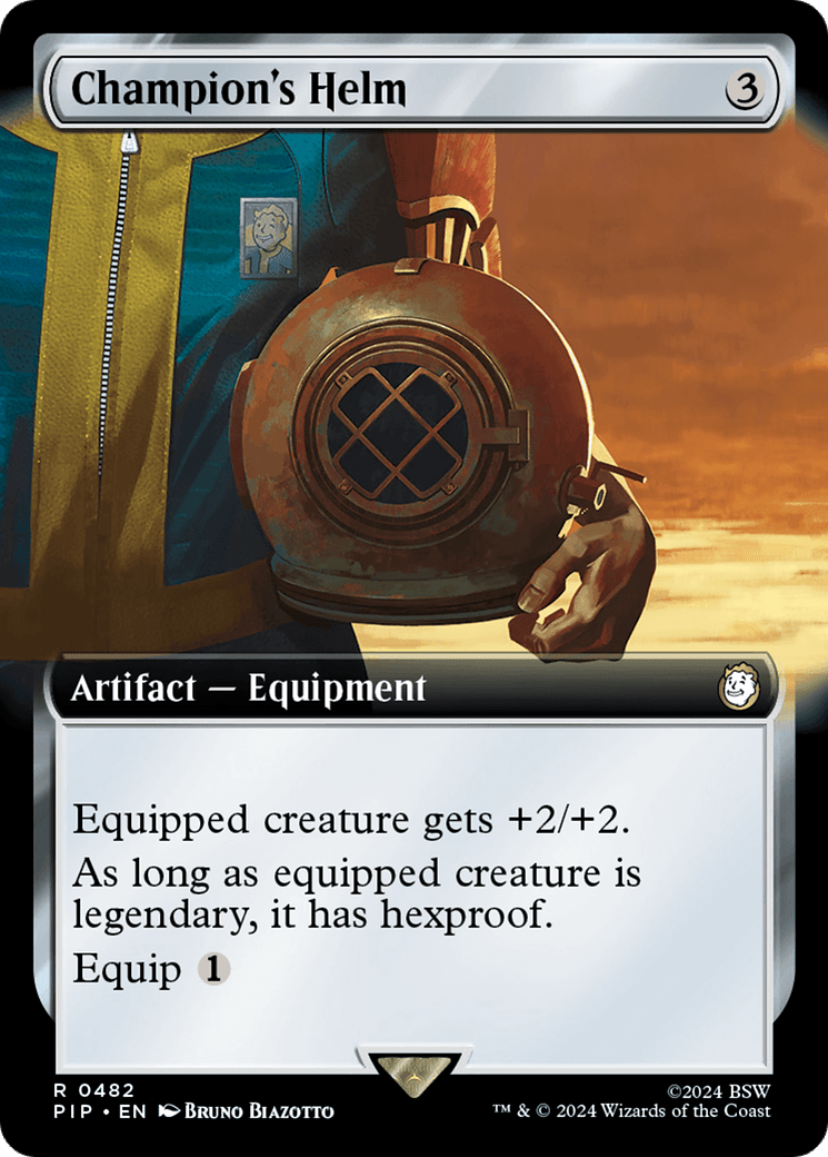Champion's Helm (Extended Art) [Fallout] MTG Single Magic: The Gathering  | Multizone: Comics And Games