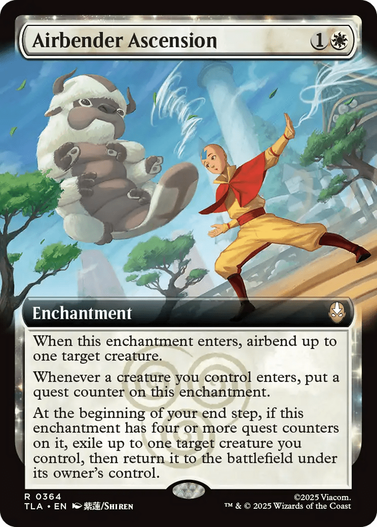 Airbender Ascension (Extended Art) [Avatar: The Last Airbender] MTG Single Magic: The Gathering  | Multizone: Comics And Games