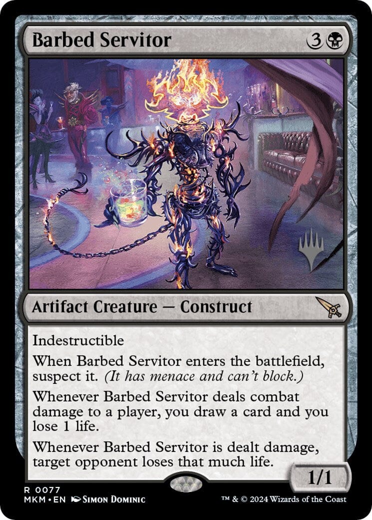 Barbed Servitor (Promo Pack) [Murders at Karlov Manor Promos] MTG Single Magic: The Gathering  | Multizone: Comics And Games