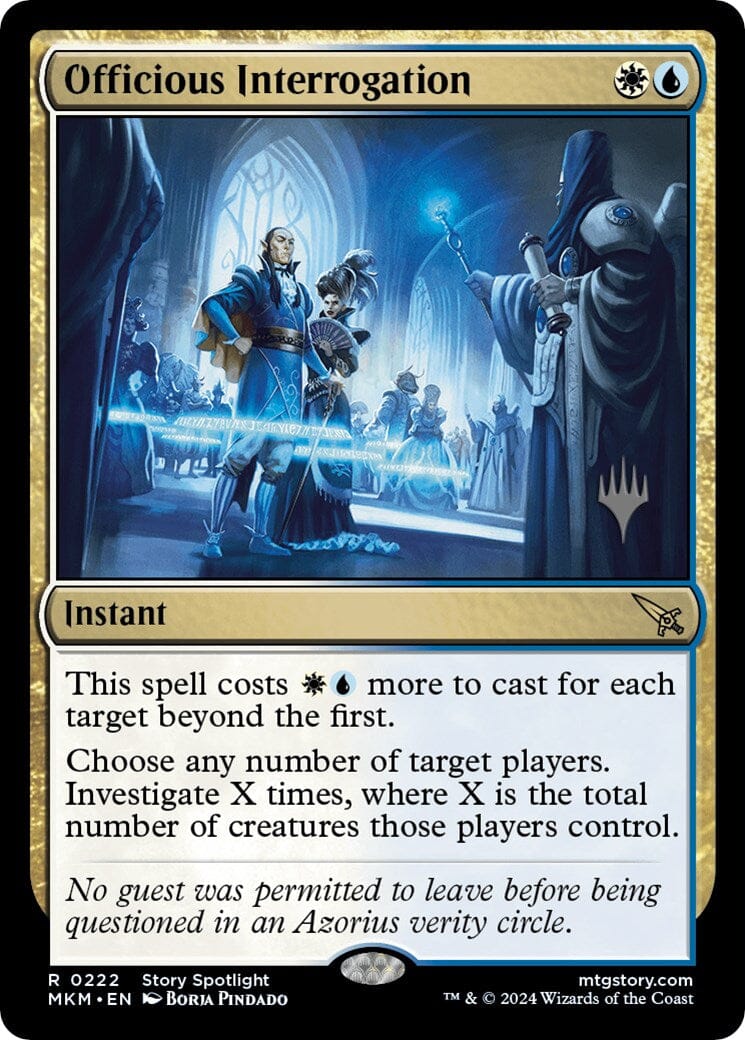 Officious Interrogation (Promo Pack) [Murders at Karlov Manor Promos] MTG Single Magic: The Gathering  | Multizone: Comics And Games