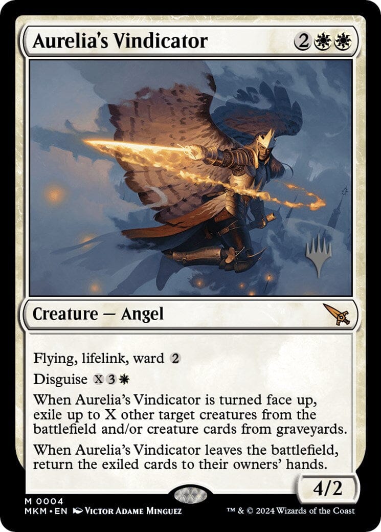 Aurelia's Vindicator (Promo Pack) [Murders at Karlov Manor Promos] MTG Single Magic: The Gathering  | Multizone: Comics And Games