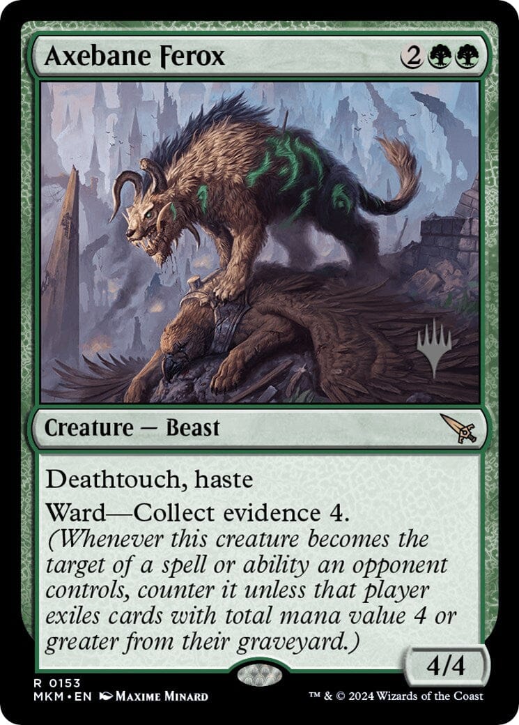 Axebane Ferox (Promo Pack) [Murders at Karlov Manor Promos] MTG Single Magic: The Gathering  | Multizone: Comics And Games