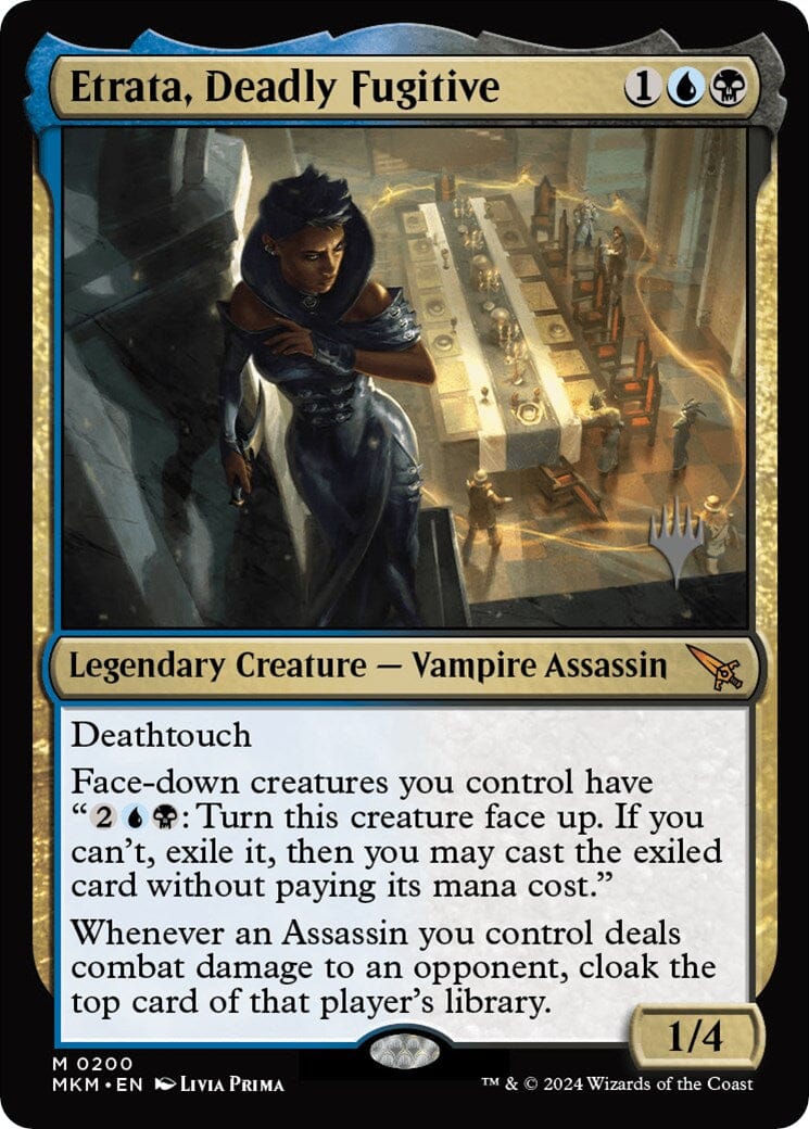 Etrata, Deadly Fugitive (Promo Pack) [Murders at Karlov Manor Promos] MTG Single Magic: The Gathering  | Multizone: Comics And Games