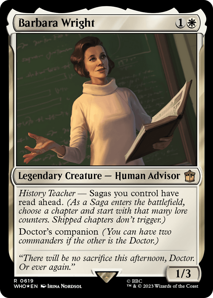 Barbara Wright (Surge Foil) [Doctor Who] MTG Single Magic: The Gathering  | Multizone: Comics And Games