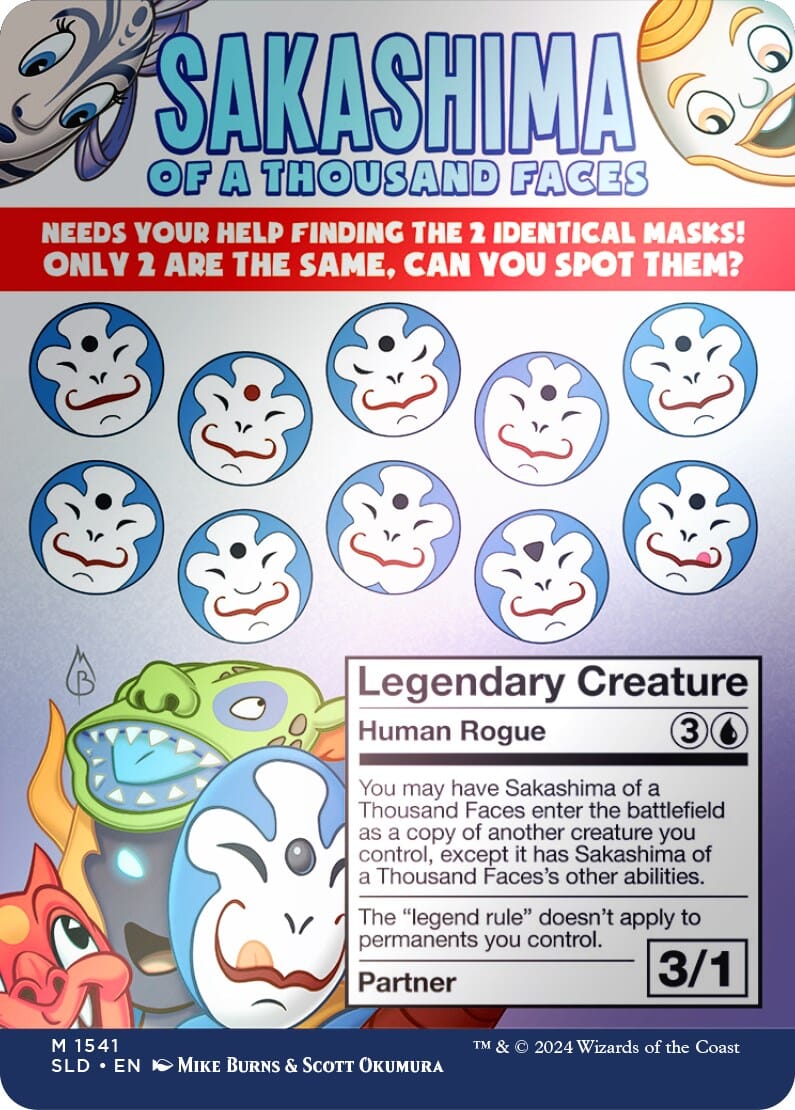 Sakashima of a Thousand Faces (Rainbow Foil) [Secret Lair Drop Series] MTG Single Magic: The Gathering  | Multizone: Comics And Games