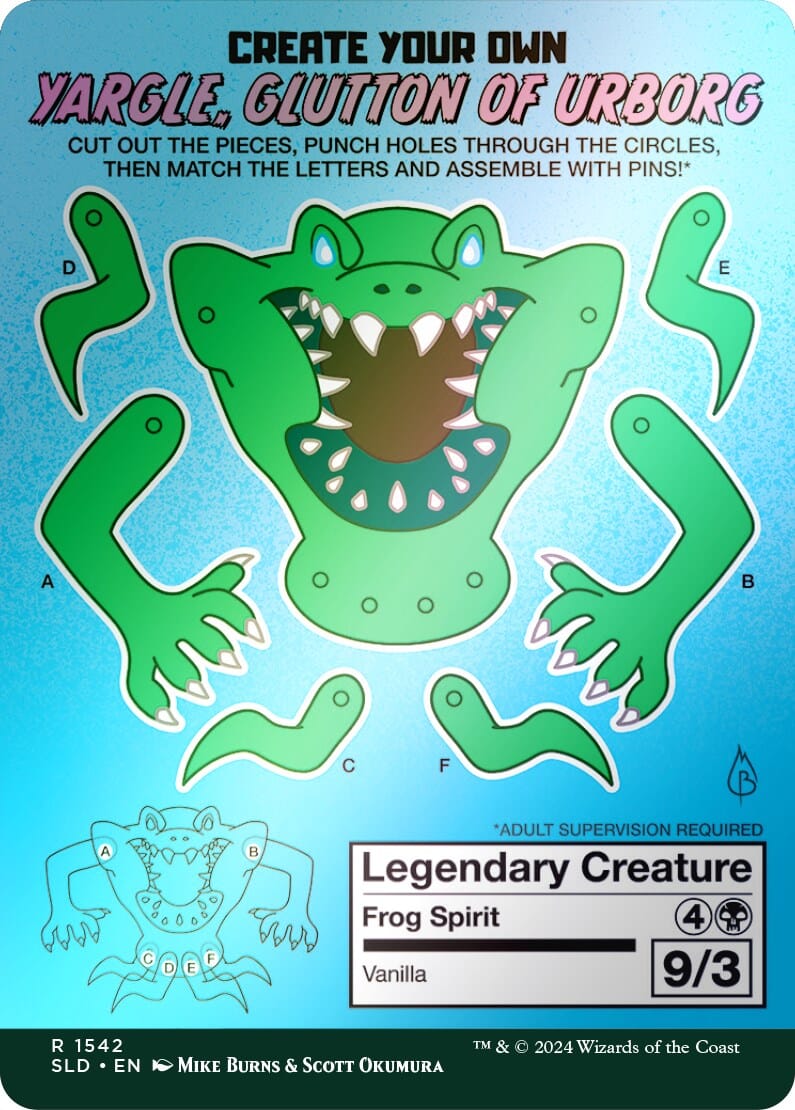 Yargle, Glutton of Urborg (Rainbow Foil) [Secret Lair Drop Series] MTG Single Magic: The Gathering  | Multizone: Comics And Games