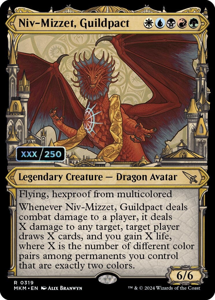 Niv-Mizzet, Guildpact (Serialized) [Murders at Karlov Manor] MTG Single Magic: The Gathering  | Multizone: Comics And Games