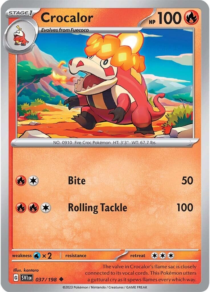 Crocalor (037/198) [Scarlet & Violet: Base Set] Pokemon Single Pokémon  | Multizone: Comics And Games