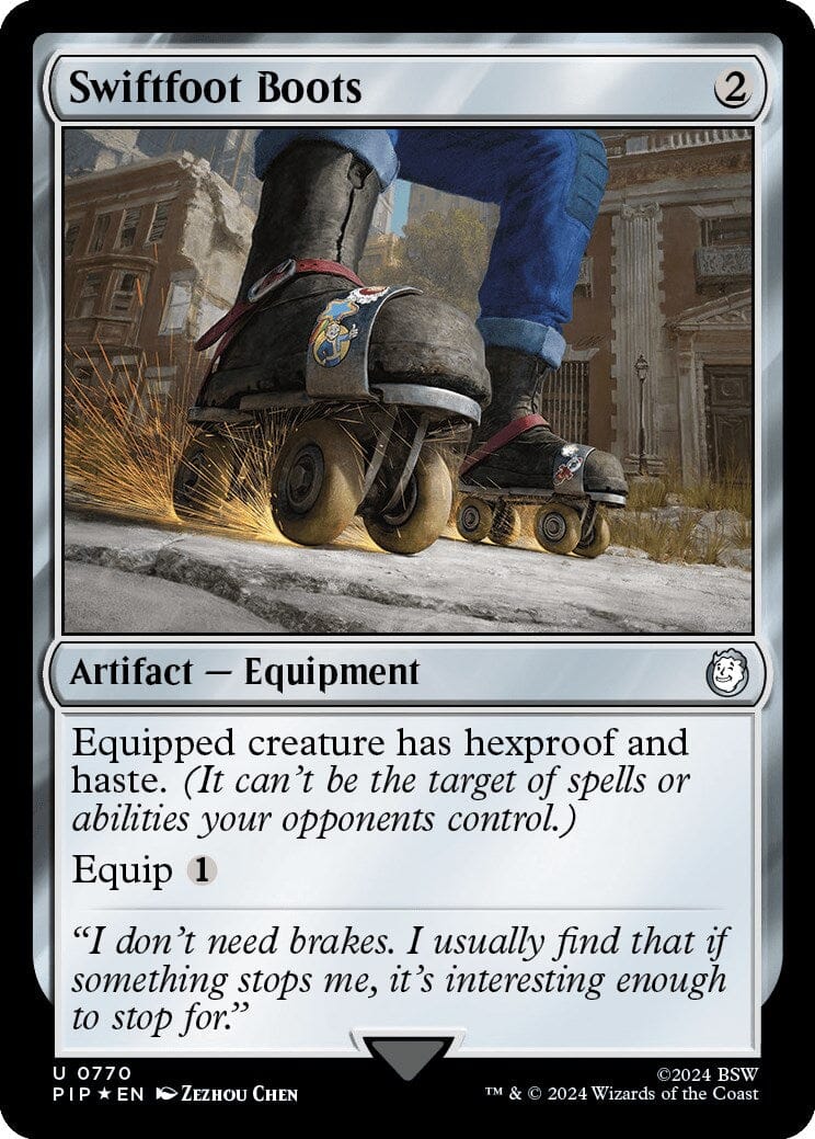 Swiftfoot Boots (Surge Foil) [Fallout] MTG Single Magic: The Gathering  | Multizone: Comics And Games