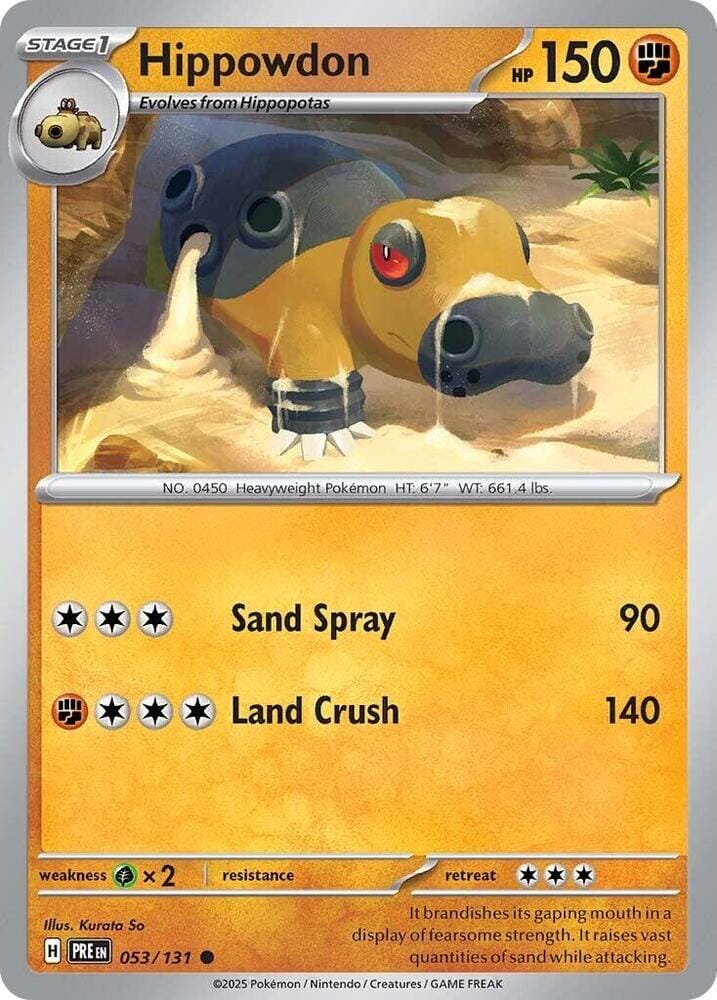 Hippowdon (053/131) [Scarlet & Violet: Prismatic Evolutions] Pokemon Single Pokémon  | Multizone: Comics And Games