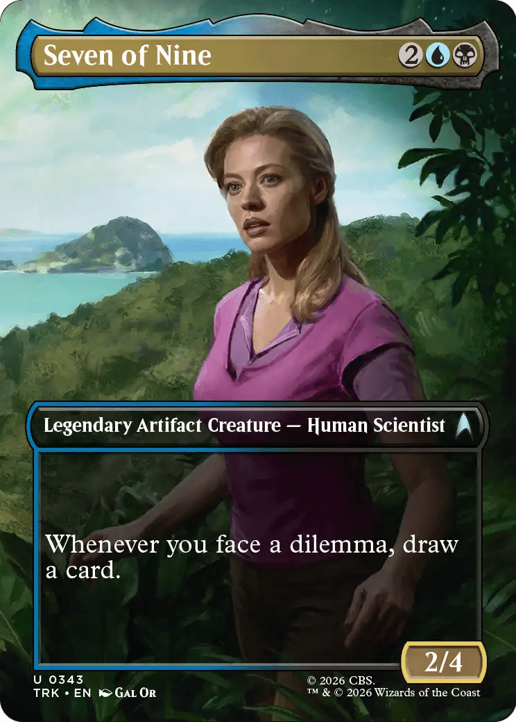 Seven of Nine (Borderless) [Star Trek] MTG Single Magic: The Gathering  | Multizone: Comics And Games