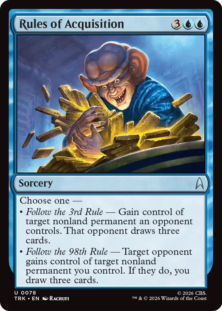 Rules of Acquisition [Star Trek] MTG Single Magic: The Gathering  | Multizone: Comics And Games