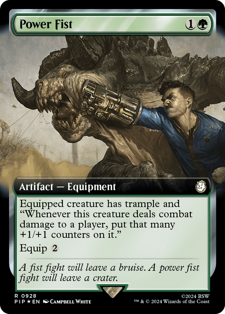 Power Fist (Extended Art) (Surge Foil) [Fallout] MTG Single Magic: The Gathering  | Multizone: Comics And Games