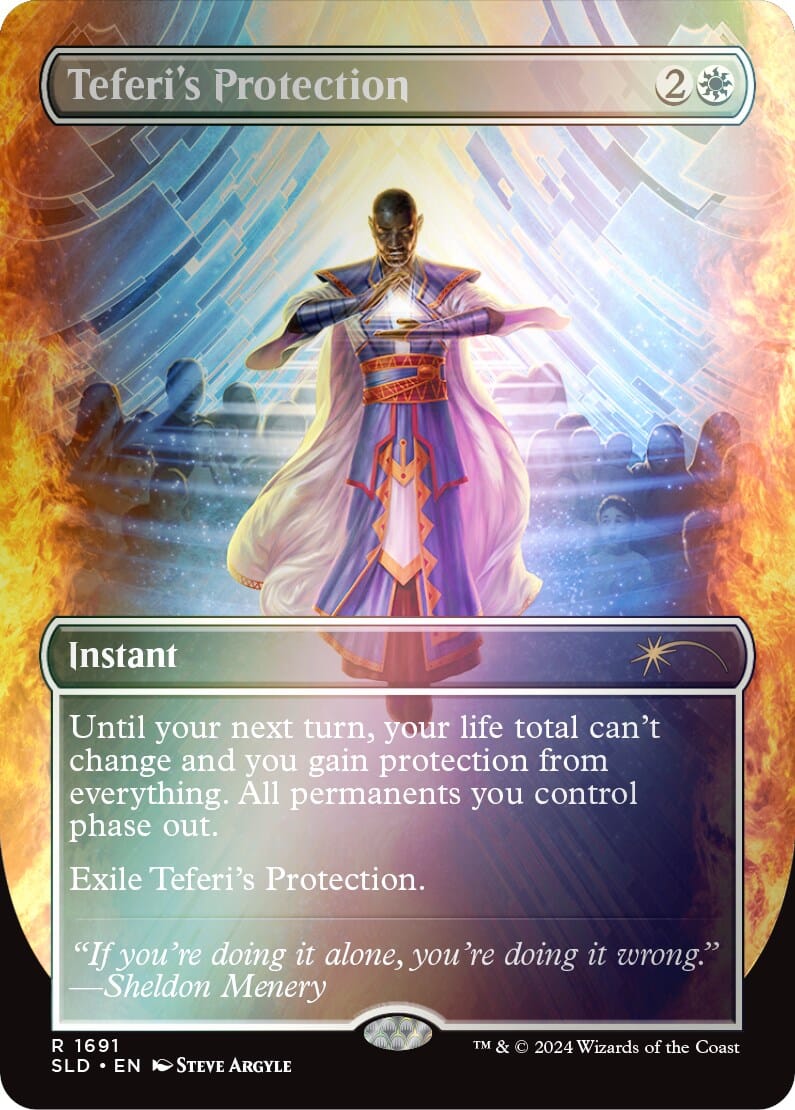 Teferi's Protection (1691) (Rainbow Foil) [Secret Lair Drop Series] MTG Single Magic: The Gathering  | Multizone: Comics And Games