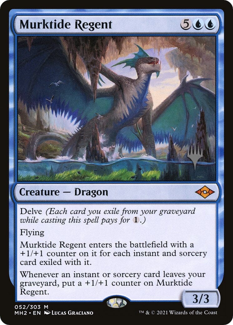 Murktide Regent (Promo Pack) [Murders at Karlov Manor Promos] MTG Single Magic: The Gathering  | Multizone: Comics And Games