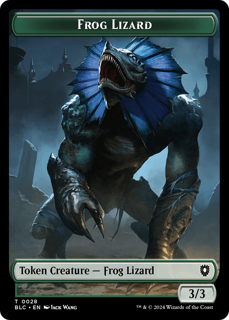 Storm Crow // Frog Lizard Double-Sided Token [Bloomburrow Commander Tokens] MTG Single Magic: The Gathering  | Multizone: Comics And Games