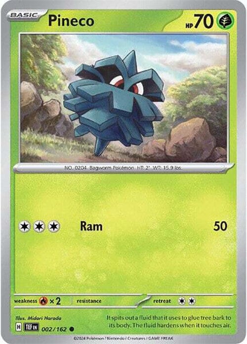 Pineco (002/162) [Scarlet & Violet: Temporal Forces] Pokemon Single Pokémon  | Multizone: Comics And Games