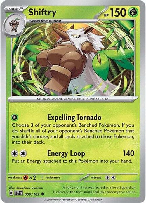 Shiftry (005/162) [Scarlet & Violet: Temporal Forces] Pokemon Single Pokémon  | Multizone: Comics And Games