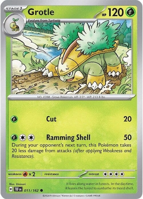 Grotle (011/162) [Scarlet & Violet: Temporal Forces] Pokemon Single Pokémon  | Multizone: Comics And Games