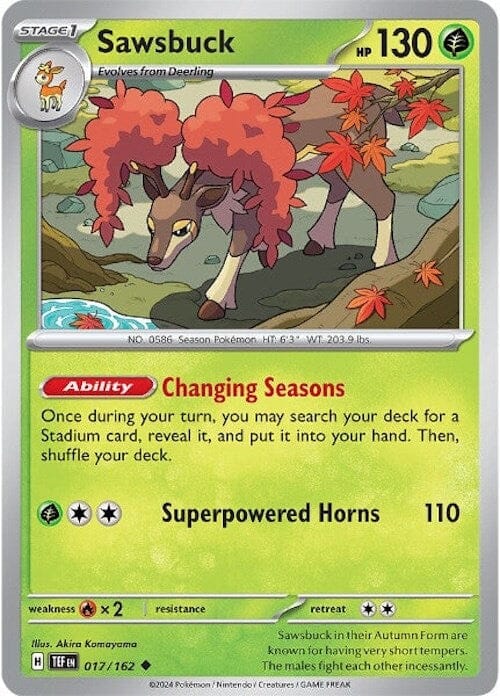 Sawsbuck (017/162) [Scarlet & Violet: Temporal Forces] Pokemon Single Pokémon  | Multizone: Comics And Games