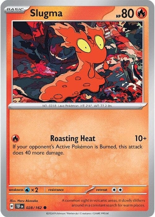 Slugma (028/162) [Scarlet & Violet: Temporal Forces] Pokemon Single Pokémon  | Multizone: Comics And Games
