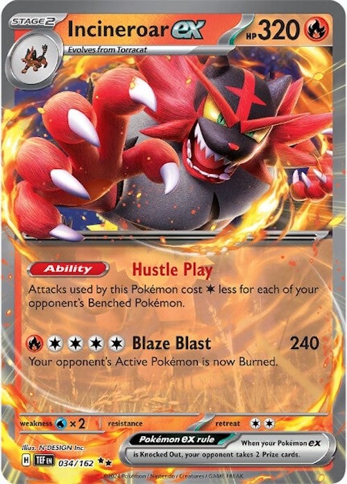 Incineroar ex (034/162) [Scarlet & Violet: Temporal Forces] | Multizone: Comics And Games