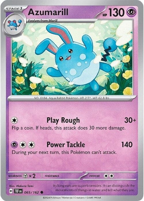 Azumarill (065/162) [Scarlet & Violet: Temporal Forces] Pokemon Single Pokémon  | Multizone: Comics And Games