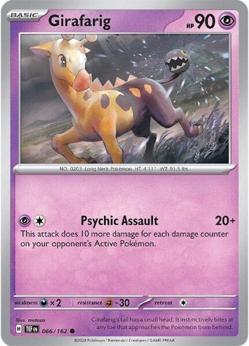 Girafarig (066/162) [Scarlet & Violet: Temporal Forces] Pokemon Single Pokémon  | Multizone: Comics And Games