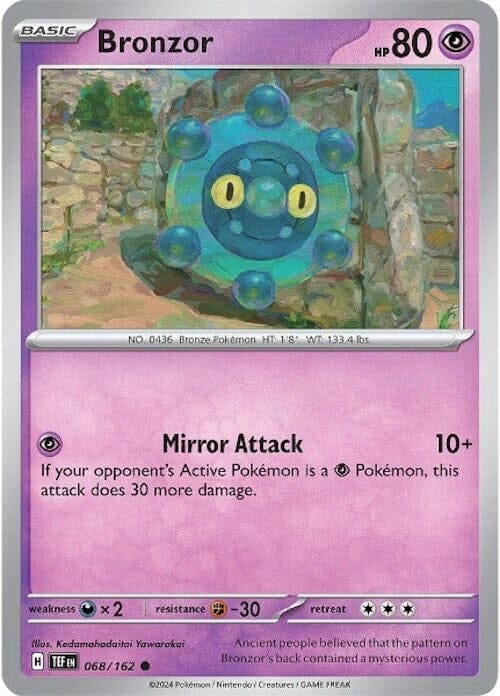 Bronzor (068/162) [Scarlet & Violet: Temporal Forces] Pokemon Single Pokémon  | Multizone: Comics And Games
