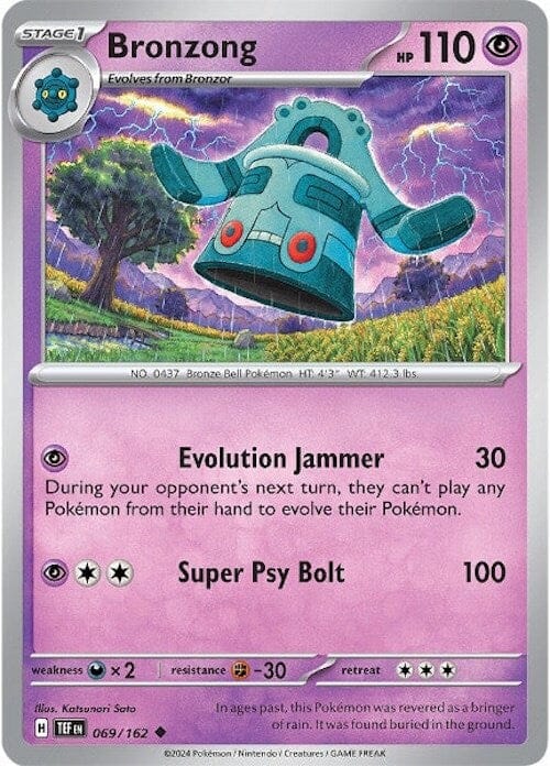 Bronzong (069/162) [Scarlet & Violet: Temporal Forces] Pokemon Single Pokémon  | Multizone: Comics And Games