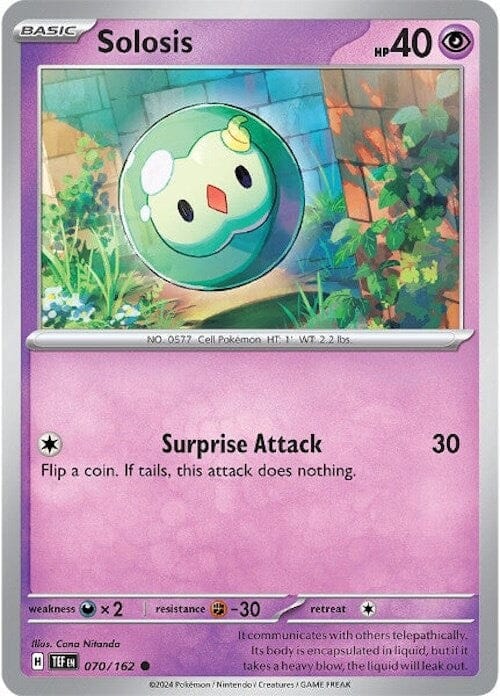 Solosis (070/162) [Scarlet & Violet: Temporal Forces] Pokemon Single Pokémon  | Multizone: Comics And Games