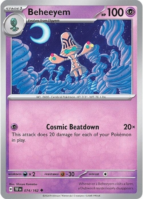 Beheeyem (074/162) [Scarlet & Violet: Temporal Forces] Pokemon Single Pokémon  | Multizone: Comics And Games