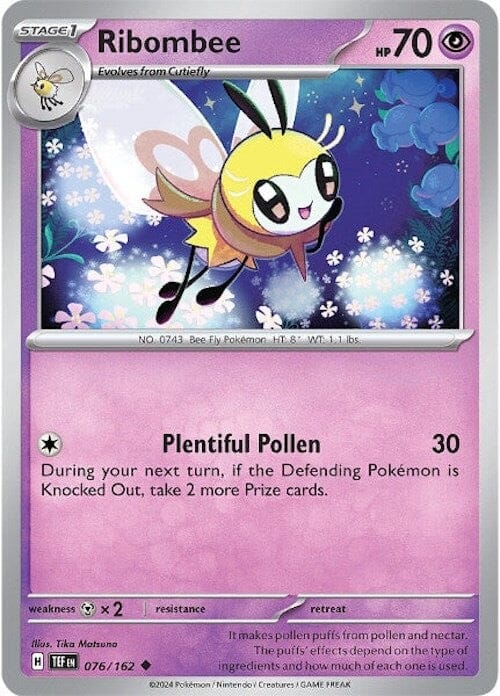 Ribombee (076/162) [Scarlet & Violet: Temporal Forces] Pokemon Single Pokémon  | Multizone: Comics And Games