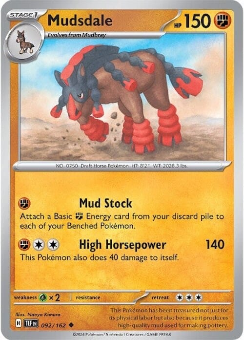 Mudsdale (092/162) [Scarlet & Violet: Temporal Forces] Pokemon Single Pokémon  | Multizone: Comics And Games