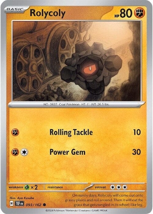 Rolycoly (093/162) [Scarlet & Violet: Temporal Forces] Pokemon Single Pokémon  | Multizone: Comics And Games