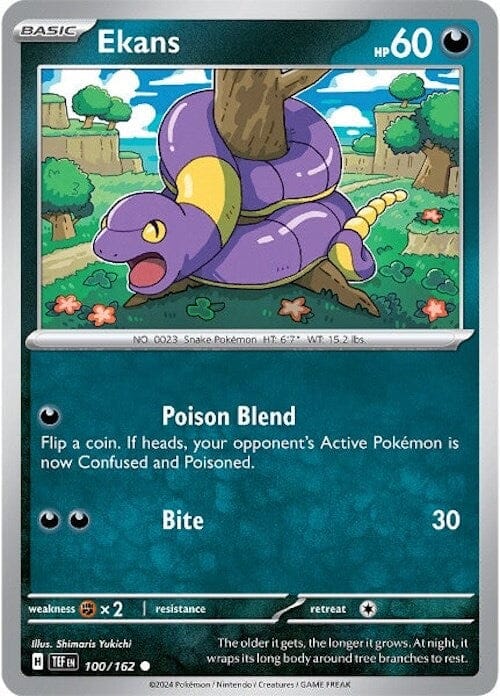 Ekans (100/162) [Scarlet & Violet: Temporal Forces] Pokemon Single Pokémon  | Multizone: Comics And Games