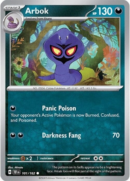 Arbok (101/162) [Scarlet & Violet: Temporal Forces] Pokemon Single Pokémon  | Multizone: Comics And Games