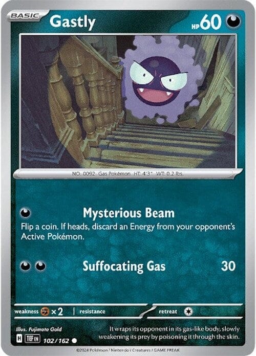 Gastly (102/162) [Scarlet & Violet: Temporal Forces] Pokemon Single Pokémon  | Multizone: Comics And Games
