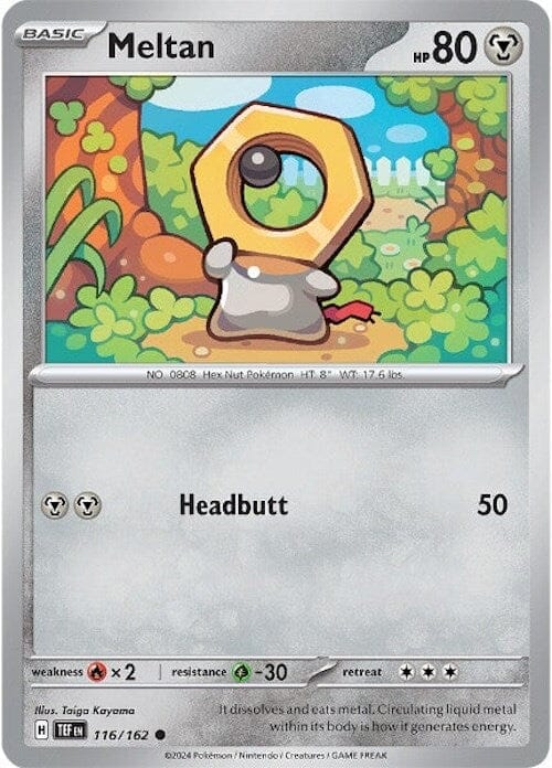Meltan (116/162) [Scarlet & Violet: Temporal Forces] Pokemon Single Pokémon  | Multizone: Comics And Games