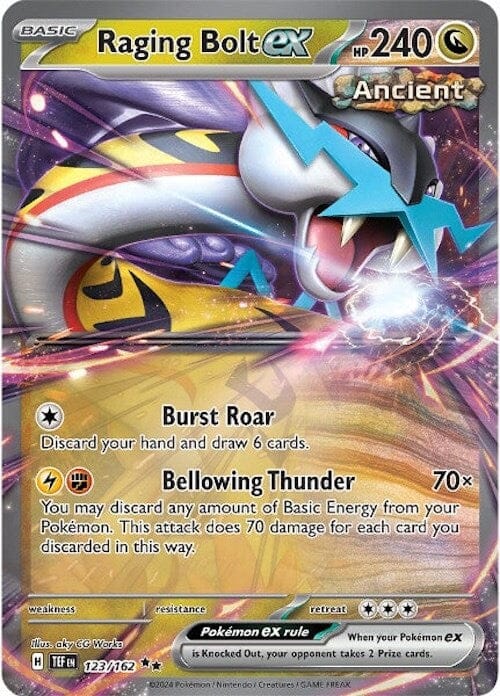 Raging Bolt ex (123/162) [Scarlet & Violet: Temporal Forces] Pokemon Single Pokémon  | Multizone: Comics And Games