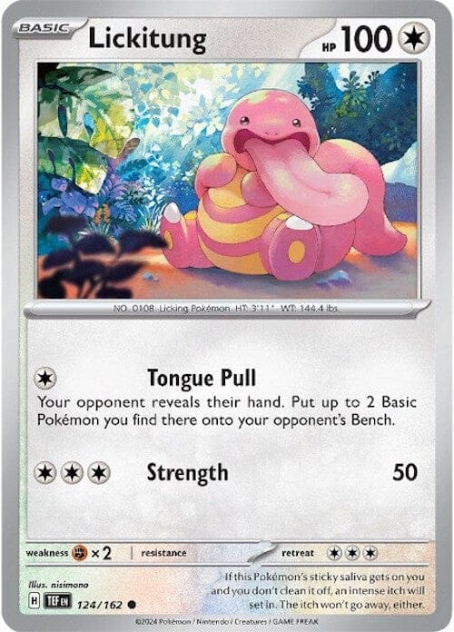 Lickitung (124/162) [Scarlet & Violet: Temporal Forces] Pokemon Single Pokémon  | Multizone: Comics And Games