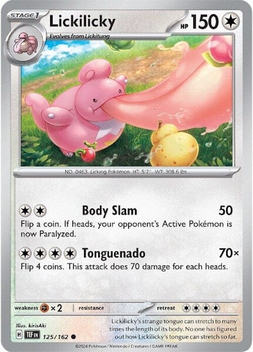 Lickilicky (125/162) [Scarlet & Violet: Temporal Forces] Pokemon Single Pokémon  | Multizone: Comics And Games