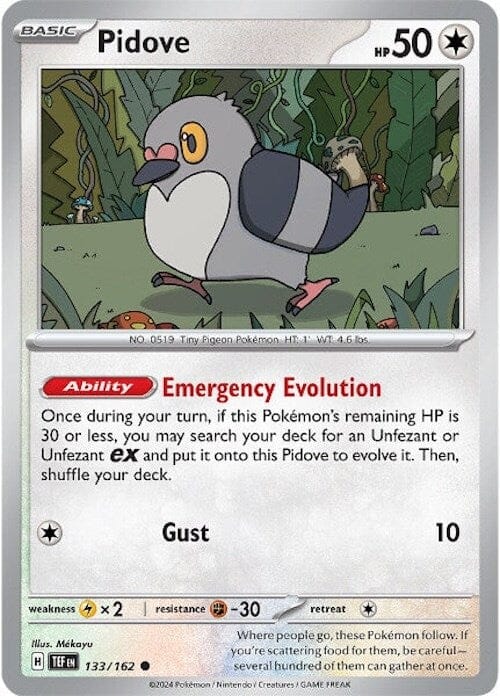 Pidove (133/162) [Scarlet & Violet: Temporal Forces] Pokemon Single Pokémon  | Multizone: Comics And Games